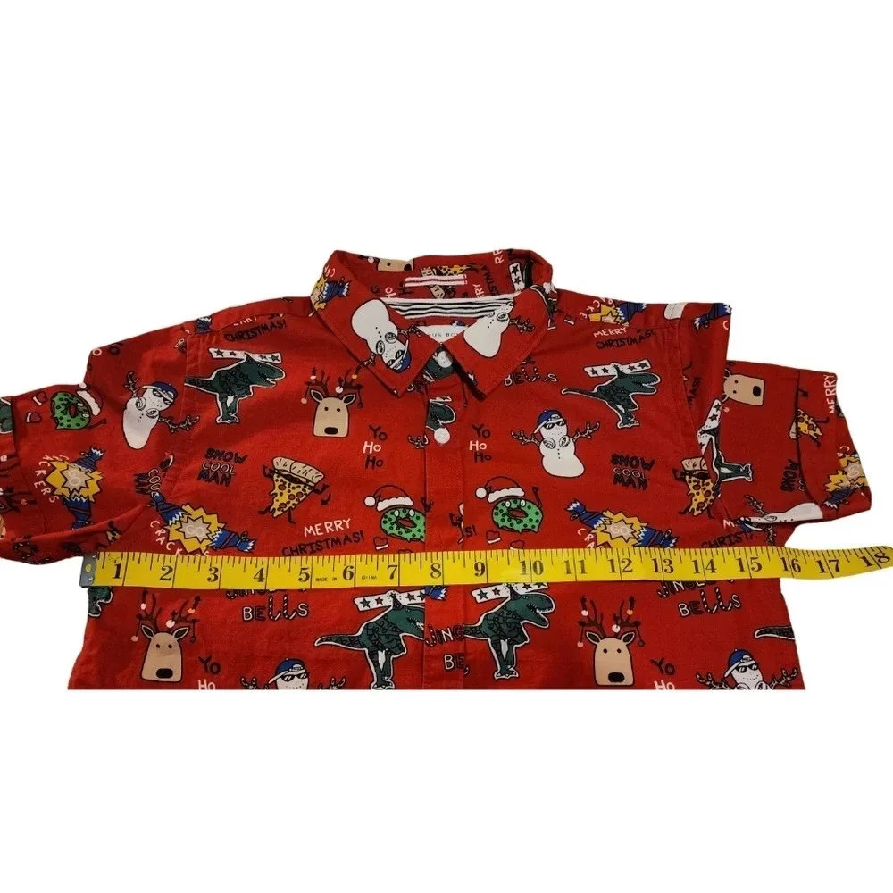 Cactus Boys Red Ho Ho Ho Christmas Shirt Boys Size 9/10